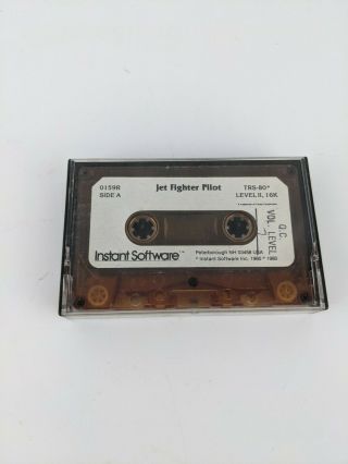 TRS 80 3 Cassettes Software: Cosmic Patrol,  Flight Simulator,  Jet Fighter Pilot 3