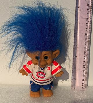 Vintage Forest Troll Doll Hockey Montreal Canadiens Patrick Roy 33 5 "