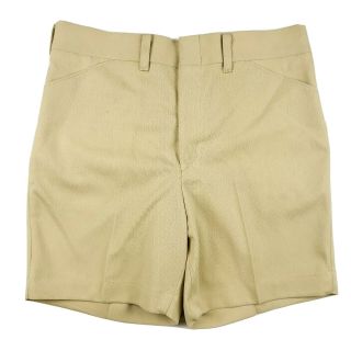 Nwt Vtg 70’s Sears Kings Road Ban Rol Hipster Double Knit Shorts Tan Size 32