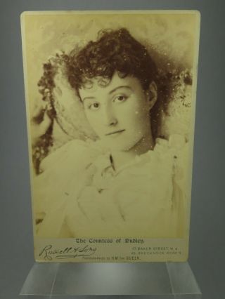 Antique Cabinet Card Photograph The Countess Of Dudley Russell & Sons