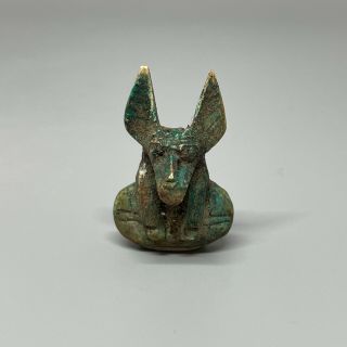 Rare Ancient Egyptian Antique God Anubis Dog Head Amulet 665 - 433 Bc