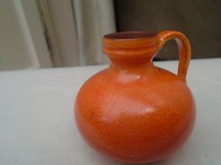 Awesome Antique Charles Brannam Miniature Vase With Funky Orange Glaze Wow Look