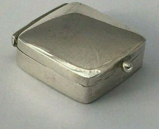 Miniature Small Vintage Sterling Silver Pill Box 1983