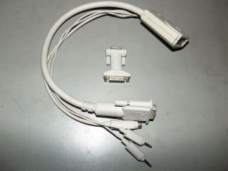 Apple Macintosh Audiovision Adapter Hdi45 To Db15 And Oem Apple Db15 M To Vga F