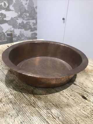 Rustic French Antique/ Vintage Copper Serving Preserve Pan Cake Tin
