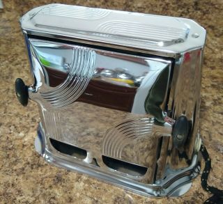 Vintage/antique Toaster Art Deco Son - Chief Chrome Electric &