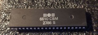 Mos 6510 Cbm Cpu Chip,  Microprocessor For Commodore 64,  And