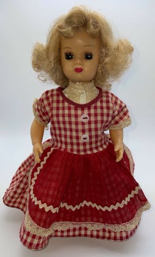 Vintage Tiny Terri Lee Doll - Blonde Curly Hair - Walker - 10 "