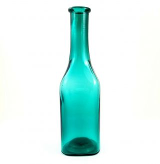 Carr Lowry Glass Co TEAL PERFUME COLOGNE BOTTLE mold blown baltimore 1890 barber 2