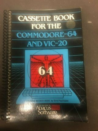 Cassette Book For The Commodore - 64 And Vic - 20 By Abacus