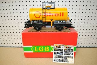 Lgb 4040s Shell Two - Axle Tank Car G - Scale