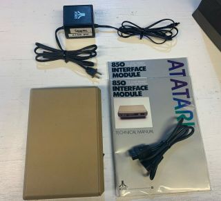 Atari 850 Interface Module With Power Supply,  Sio Cable,  And Manuals 400 800 Xl