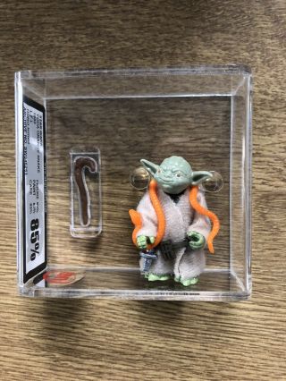 Vintage Star Wars Orange Snake Yoda Graded Action Figure UKG 85 2
