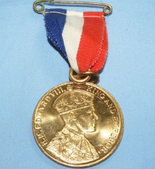 Antique 1937 Coronation King Edward Viii (abdicated) Medal Accession To Throne