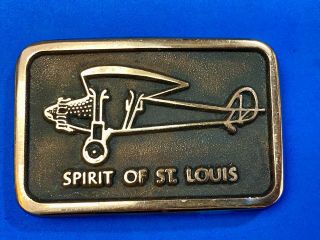 Vintage Plane Airplane Trip Spirit Of St Louis Belt Buckle - Lindbergh