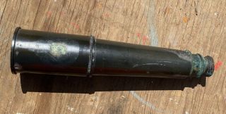 A Antique / Vintage Ross Of London Brass 3 Draw Telescope