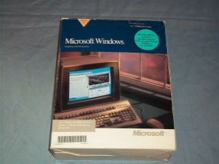 Microsoft Windows 3.  0 Vintage With 3.  5 " Disks Oem Box/packaging