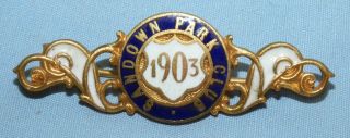 Antique 1903 Sandown Park Horse Racing Club Members Race Badge Edwardian No 2127