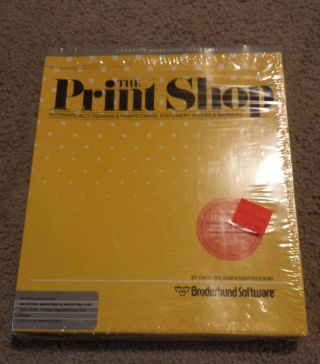 The Print Shop Broderbund 3.  5 " Floppy Disks For Macintosh Xl Plus
