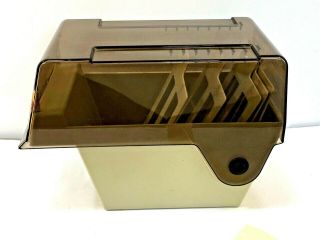 Tandy 5 - 1/4 Inch Floppy Disk Disc Organizer Storage Hard Plastic Case Box File 3