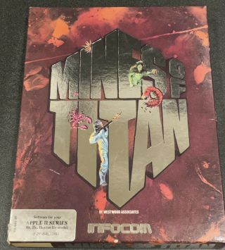 Mines Of Titan Infocom Adventure Rpg Apple Ii Iie Vintage Computer Game Software