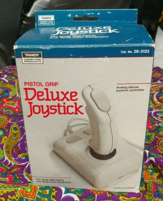 Vintage Tandy Pistol Grip Deluxe Joystick Tandy 1000 Family & Box 26 - 3123 Gaming