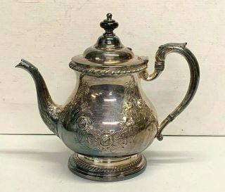 Antique Vintage Friedman Silver Company Hand Chased Silver Plated Teapot