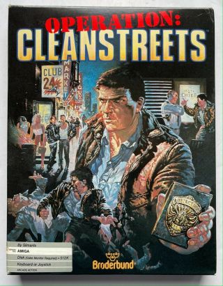 Operation: Cleanstreets Game By Broderbund 3.  5 " Disk For Commodore Amiga -