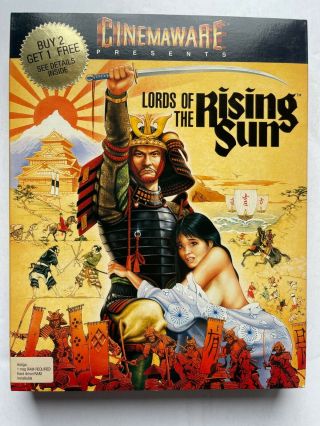 Lords Of The Rising Sun Game By Cinemaware 3.  5 " Disk For Commodore Amiga -
