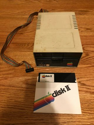 5.  25 " Floppy Drive For Apple Ii Iie Plus Computer A2m0003 With Disk -
