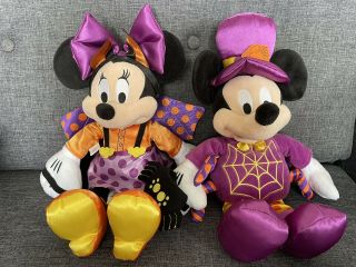 Disney Mickey And Minnie Halloween Plush Soft Toys - 13 Inch