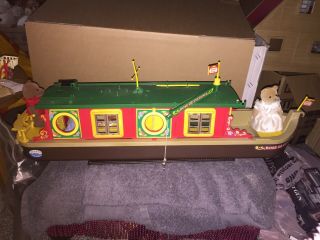 Sylvanian Families Vintage Canal Barge And The Bear Family.  Barge Not Complete