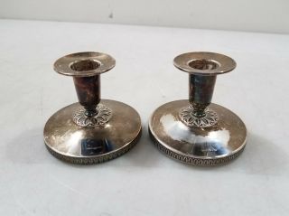 Pair Weighted Sterling Candle Holders 276g