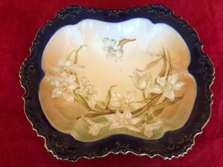 Fine Antique M & Z Austria Vienna Porcelain Hand Painted Floral Bowl.