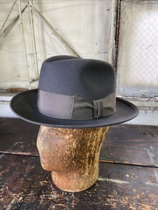 Vintage Royal Stetson Hat Fedora Felt Size 7 Gray Men’s