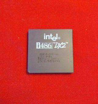 Intel 486dx2 66 Mhz A80486dx2 - 66 Sx911 Socket 3 ✅ Rare Collectible Gold Scrap
