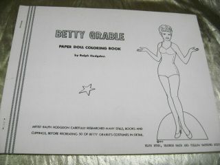 Vtg Paper Dolls 1975 Betty Grable Movie Star By Ralph Hodgdon