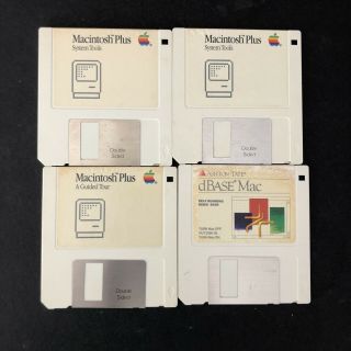Apple Macintosh Plus 2 System Tools Guided Tour 3.  5 Floppy Disks Dbase Ashton