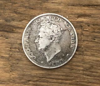 Antique Georgian 1825 Silver Shilling