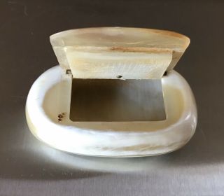 Antique Bone Hinged Snuff Box Pill Tobacco Case Unique Vintage