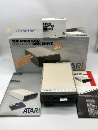 Vintage Rare Atari 1050 Dual - Density Disk Drive Complete