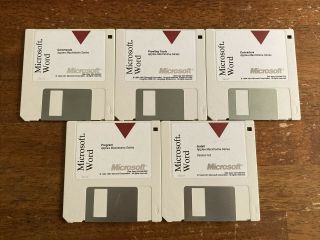 Microsoft Word Version 5.  0 Apple Macintosh - 3.  5 " Floppy Disks