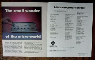 Two Vintage Mits Altair 8800 Brochures - 1975