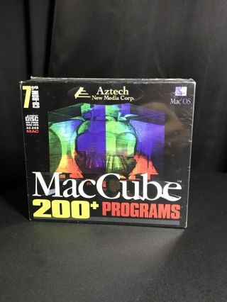 Rare Vintage Maccube Mac Cube Aztech Media 7 Cd - Rom 