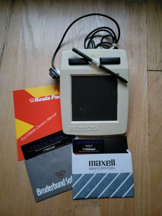 Vintage Koala Pad Touch Tablet Apple Ii,  Ii,  Iie.  Model 001 With Fantavision.