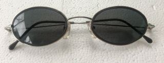 Vintage Giorgio Armani Sunglasses Ga 682 C.  1157/61 Shiny Silver G15 49mm Italy