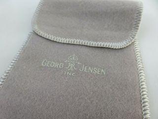 Georg Jensen Silver Anti Tarnish Storage Cloth Flap Pouch Bag 5 X 3