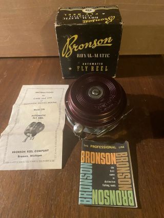 Vintage Bronson Royal - Matic 390 Automatic Fly Fishing Reel Nos