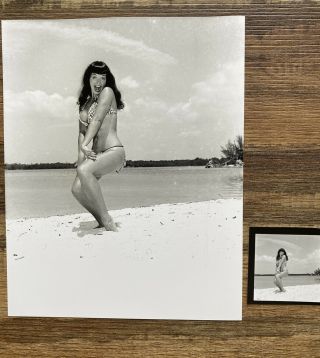 Vintage Bettie Page Contact & Matching 8x10 Photo from Bunny Yeager Archive 7 2