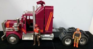 Vintage Rare Kenner M.  A.  S.  K.  1986 Rhino Tractor Rig W Both Drivers Figure C5 - 11